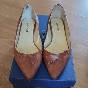Sarah Flint Cognac/ Saddle Vachetta Natalie Flats